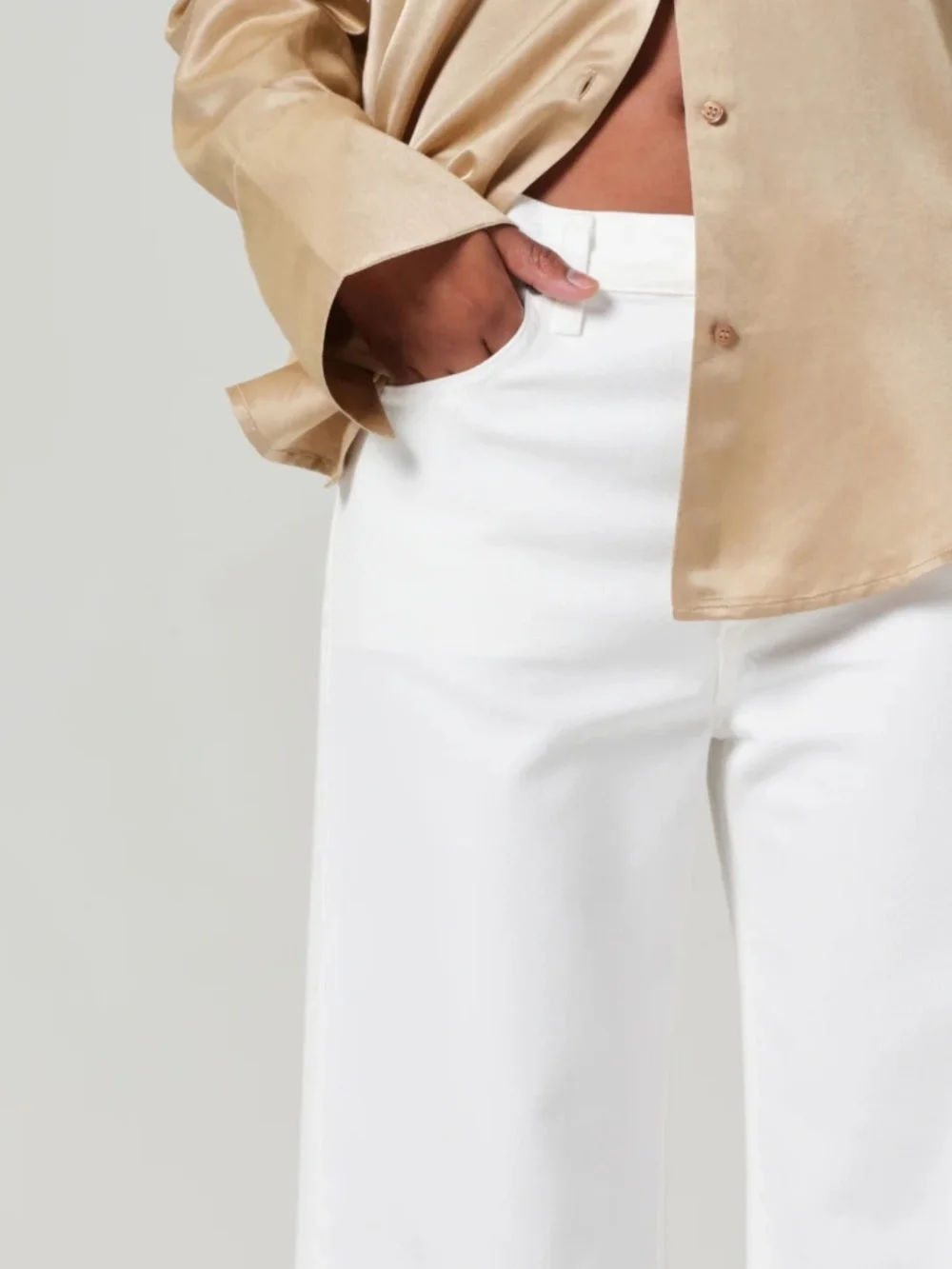 Annina High Rise Wide Leg ~ Soft White